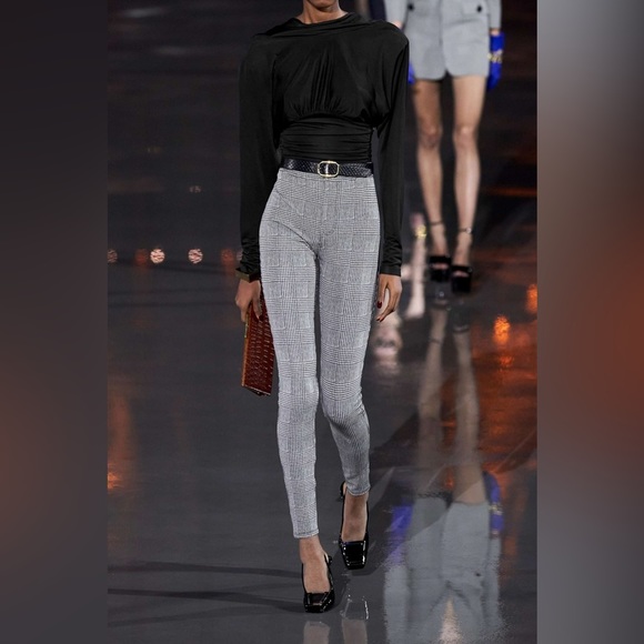 RUNWAY Saint Laurent Draped Jersey Open back Top - Picture 3 of 15